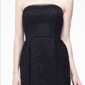 Black Strapless Lace Dress